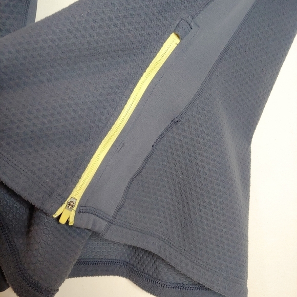 Nike Funnel Neck Fleece Pullover Side Zipper Blue Gray Yellow 508217-437 Small S - Picture 7 of 11
